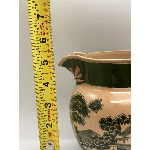 Copeland Spode's Green/Tan Tower Small Pitcher England Small Rare HTF England - Picture 8 of 10